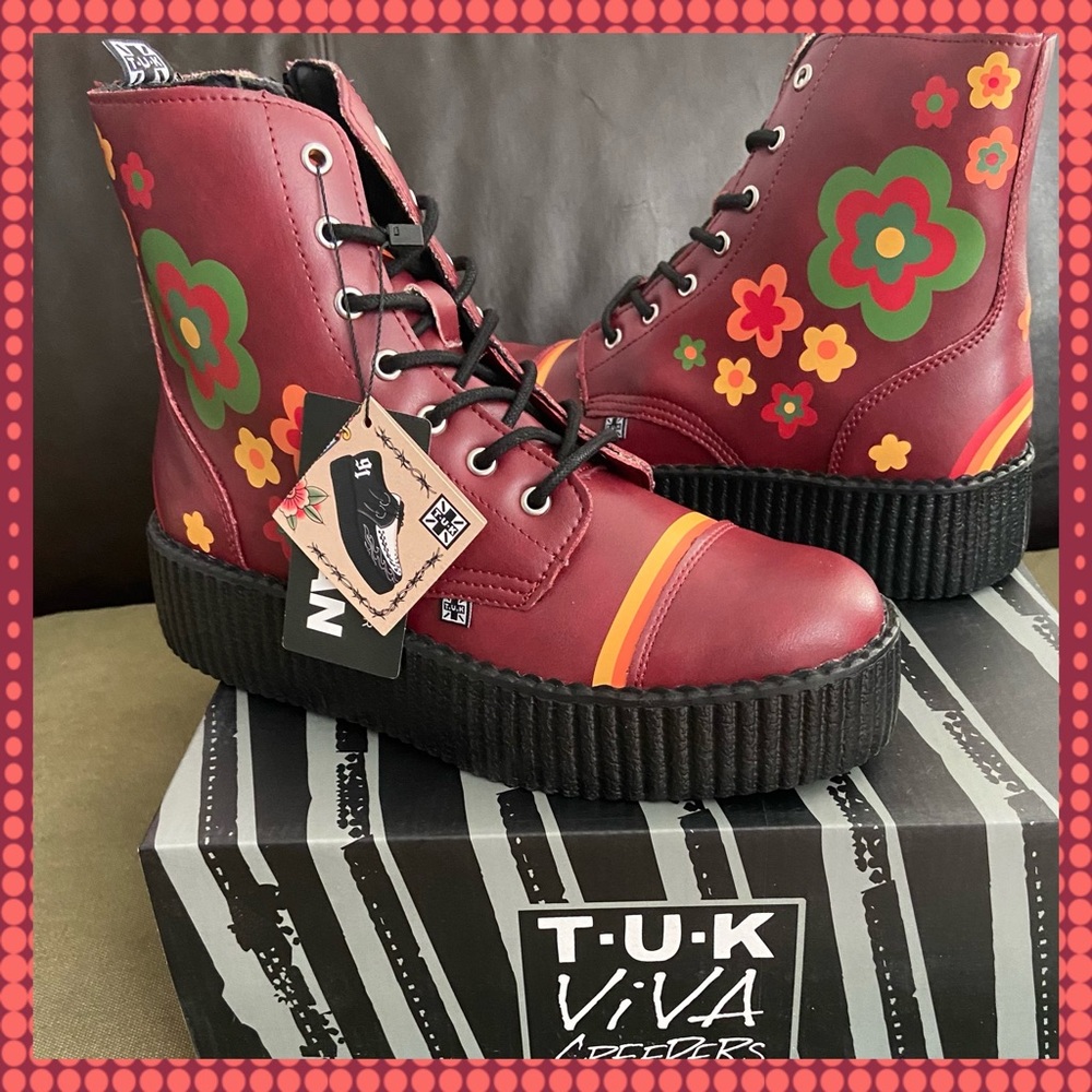 NWT & NIB T.U.K. Lindsee Bee Mondo Creeper Boot W9